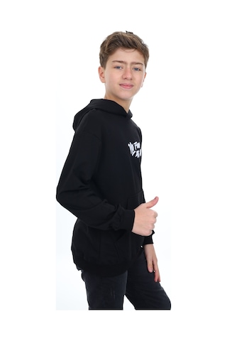 Toontoy Erkek Çocuk Nakışlı Sweatshirt Siyah