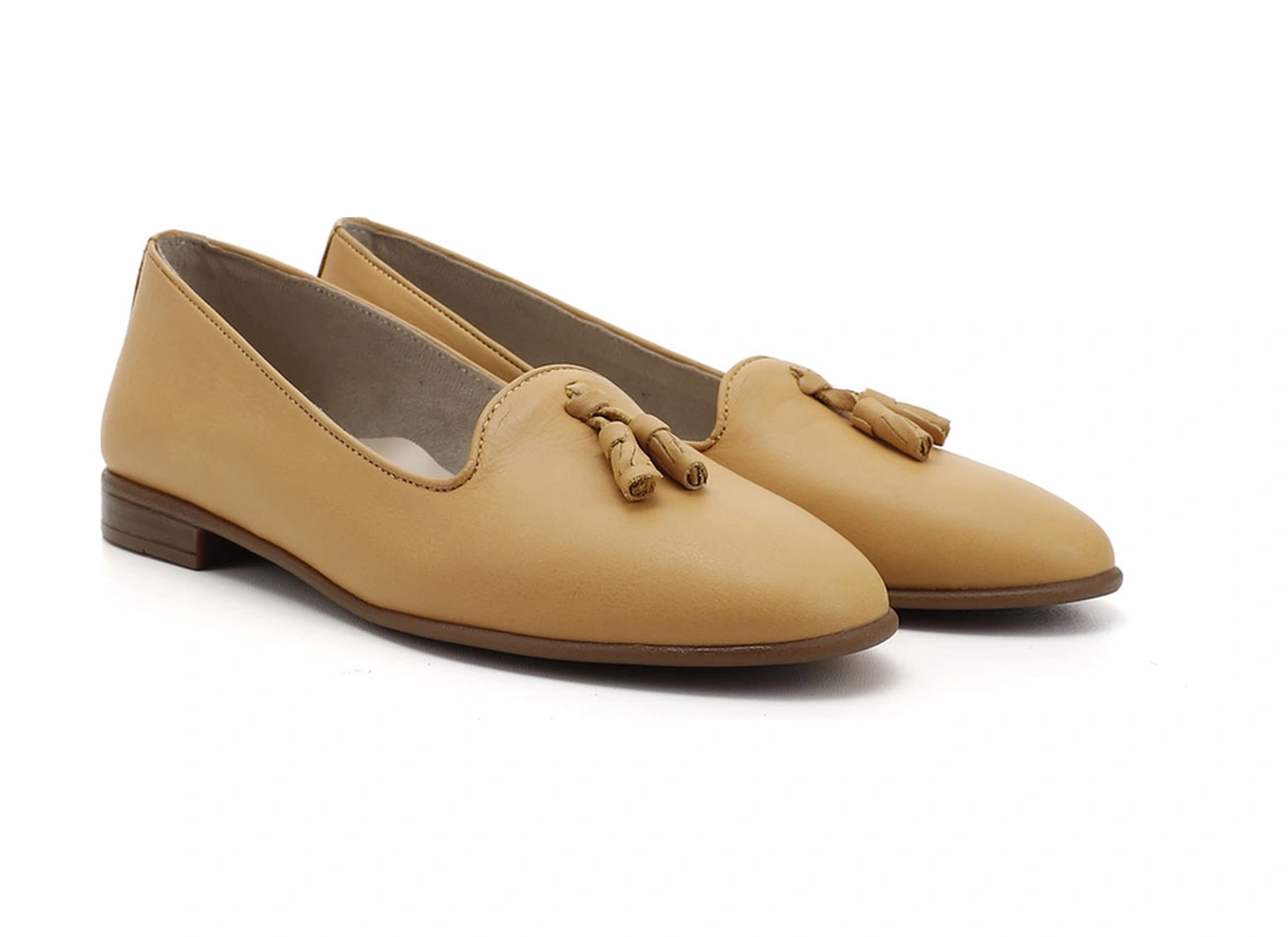 Gönderi R Kadın Hardal Hakiki Deri Püsküllü Babet Gdza13424160 Hardal