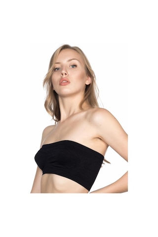 Moon Wear Siyah Mı Emay 4002 Soft Straplez Büstiyer Siyah