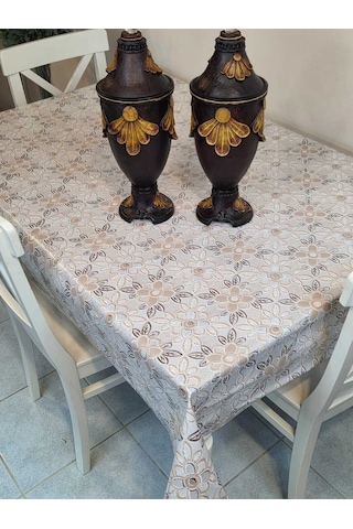 Ithal Pvc Muşamba - Desenli Silinebilir Masa Örtüsü 07nl4c Kahverengi