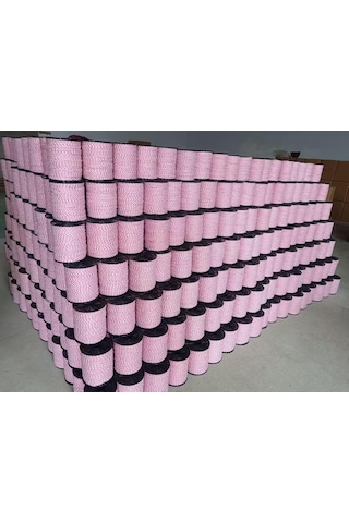 Elia Makaralı Elektrikli Çit Teli İpi 2 X 0,20 Krom 500 Metre Pembe
