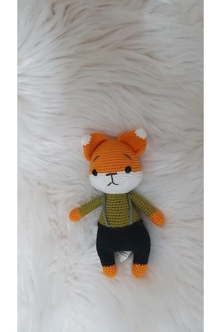 Sevimli Tilki Amigurumi Organik Oyuncak