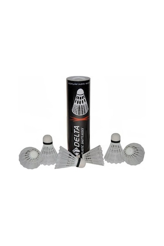 Delta Plastik Başlı Beyaz Badminton Topu (Özel Kutusunda) 6 Adet