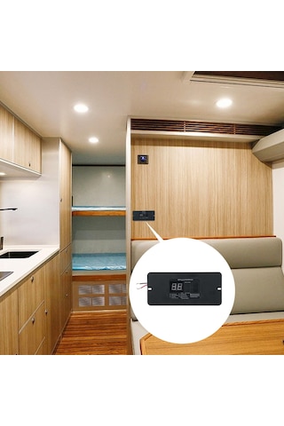 Lemestar Kabın/rv Lpg Gaz Tespit Cihazı, Yüksek Hassasiyetiyle Gerçek Zamanlı Ölçüm, 85db Alarm, 12v Dc, Siyah Büyük Boy