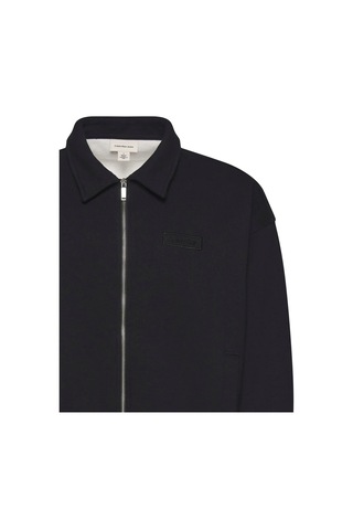 Calvin Klein Ls Waffle-lıned Premıum Shırt Ja Erkek Siyah Fermuarlı Ceket-12579 Siyah