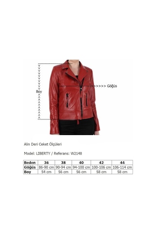 Lıberty Hakiki Deri Siyah Biker Tarzı Ceket Kadın Siyah