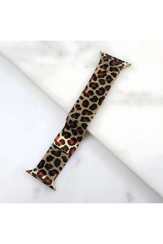 Forzacase Apple Uyumlu Watch  Se/se 2 40mm İle   Leopar Desen Metal Mıknatıslı Kordon Kayış -fc1136