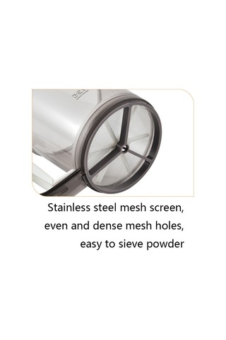 Sones Kullanışlı Elde Tutulan Un Eleği Pudra Şekeri Eleği Pişirme Aleti Kahverengi