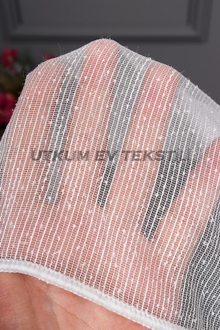 Gümüş Simli Keten Düz Tül Perde Akdz 920