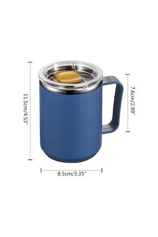 Funtree Treasure 450ml Kahve Fincanı - Çift Duvarlı Vakumlu - Çok Renkli Çok Renkli