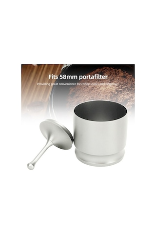 Pazly 58mm Alüminyum Alaşımlı Kahve Tozu Seçici Dozaj Halkası Gümüş Renk Gümüş