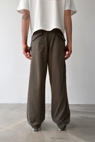 Flaw Casual Regular Fit Paraşüt Kumaş Pantolon-29637 Haki