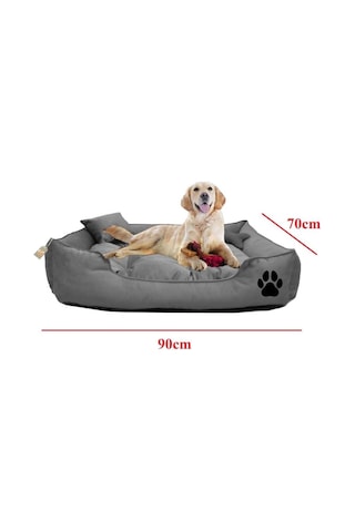 Yıkanabilir Büyük Irk Köpek Yatağı Minder 90x70cm Mor