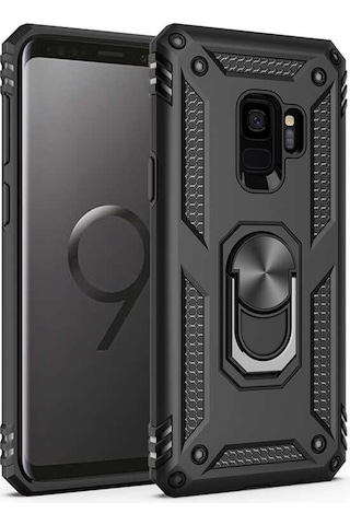 Galaxy S9 Kilif Zore Vega Yüzüklü Standli Zirh Kilif 556702054