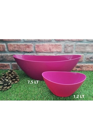 Tr Kayık Arajman Saksı 7 5 Lt 1 Adet Vişne Plastik Çiçek Saksısı Dekoratif Pembe Diğer