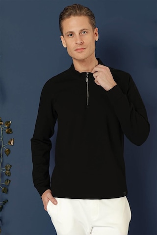 Swt 012 Swea Slim Fit Siyah Spor 47 - Sweatshırt Siyah