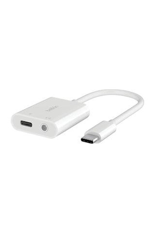 3,5 Mm Ses + Usb-c Şarj Adaptörü, Usb-c 60w Güç Dağıtımlı Kulaklık Adaptörü Apple iPhone Uyumlu 15, İpad Pro, Galaxy Uyumlu, Note, Google Pixel, Lg, Xperia Ve Daha Fazlası İçin Hızlı Şarj - Beyaz