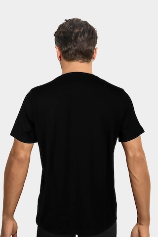 Jiber Erkek Bambu Terletmeyen Hafif Kumaş T-shirt Siyah