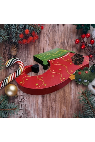 Elf Noel Ayakkabısı Şeklinde Sunumluk - Yılbaşı, Noel, Özel Etkin Diğer