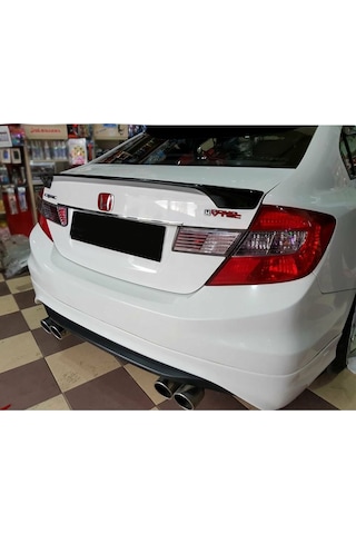 Honda Civic Fb7 Bagaj Üstü Spoiler Amerikan Yapışık Parlak Siyah