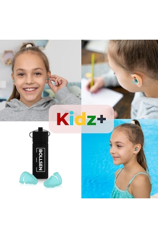 Çocuk Kulak Tıkaçları 24 Db Snr Gürültü Azaltma Su Geçirmez Yüzme Uyku Seyahat Okul İçin Yumuşak Yeniden Kullanılabilir Silikon Kulak Koruyucu Güvenli Konforlu Uyum