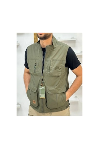 Outdoor Yelek Kalıp Dardır Bir Beden Büyük Alınız Haki