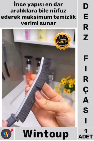 Derzfırçası Banyo Mutfak Pencere Rayı İnce Ergonomik Sap Dayanıklı Derz Detay Temizlik Fırçası