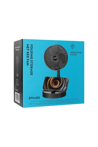 Everest Efn-605 Masaüstü Şarj Edilebilir Siyah 800mah Usb Fan
