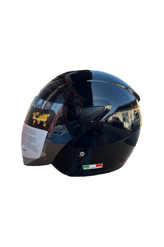 Sway SW 700 Yarım Motosiklet Kask Parlak Siyah