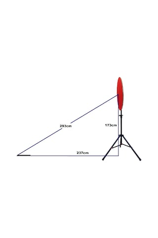 Dartsan TADAR7212K Raf Düzenekli Tripod Ayaklı Dart Arkalık Stand Seti Kırmızı
