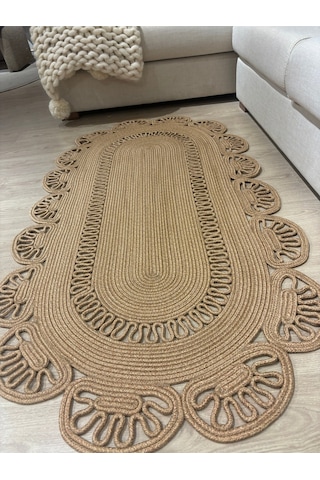 Matrix Jüt Kilim, Paspas, Mutfak Halısı, Banyo Paspası, Kilim, Halı, Oturma Odası Halısı Bej