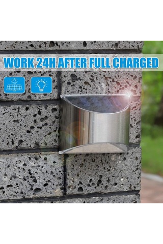 Güneş Enerjili Dış Mekan Işıkları 2'li Paket Led Güneş Enerjili Lamba Kablosuz Aydınlatma Su Geçirmez Duvar Lambası Bahçe, Teras, Bahçe İçin