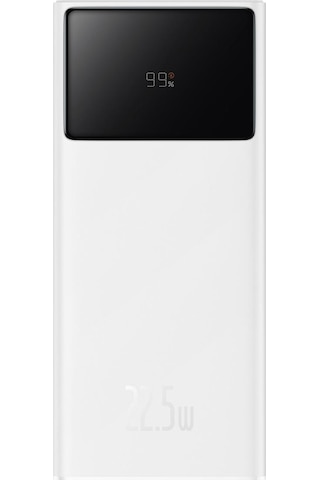 Baseus PPXJ080102 Star-Lord Overseas Edition 30.000 mAh 22.5WDijital Ekranlı Powerbank Beyaz