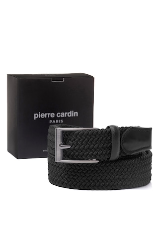 Pierre Cardin Multi Renk Örgü Erkek Kemer En 3,5 Cm Pc-1745 Siyah