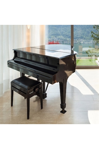 Adet Mobilya Minderi - 2x2 İnç Kaymaz Tekerlek Bardakları, Bacak Altlıkları Siyah