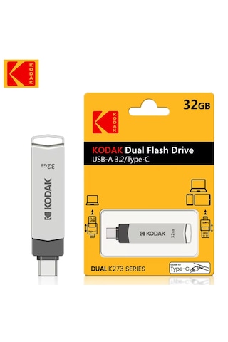 .  Kodak K273  32 GB Type-C ve Usb 3.2 Type-C Çift Giriş Otg Flash Bellek
