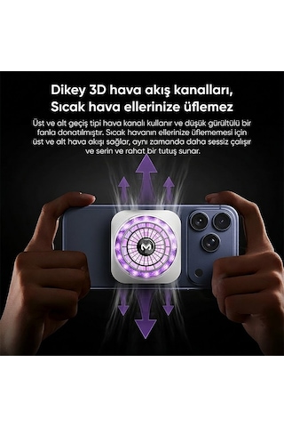 Memo Cx21 18w Manyetik Telefon Soğutucu Rgb Işıklı Yarı İletken Buz Soğutmalı Mobil Oyun Fanı
