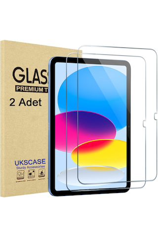 Apple iPad  A16 11. Nesil 2025 / 10. Nesil 2022 Modelleri İle Uyumlu Temperli Cam Ekran Koruyucu 2 Adet