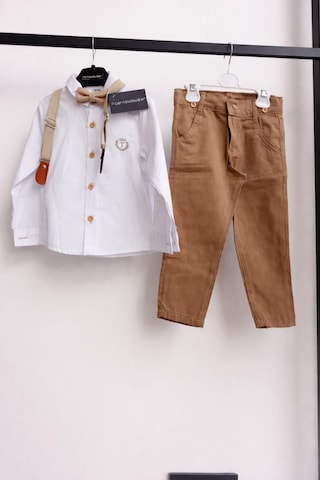 Carnaval Wear Keten Papyonlu Takım Krem