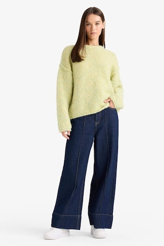 Defacto Yün Karışımlı Bisiklet Yaka Oversize Fit Triko Kazak F3256ax25wngn597 Yeşil-gn597