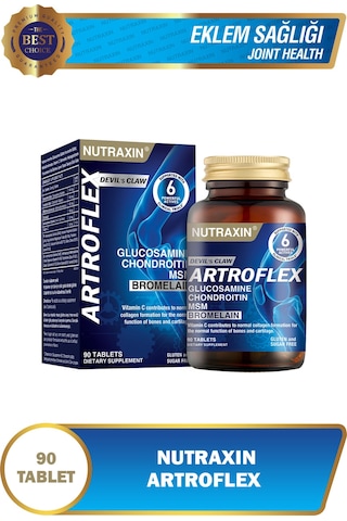Nutraxin Artroflex 90 Tablet - Glukozamin Kondroitin MSM Bromelain Şeytan pençesi