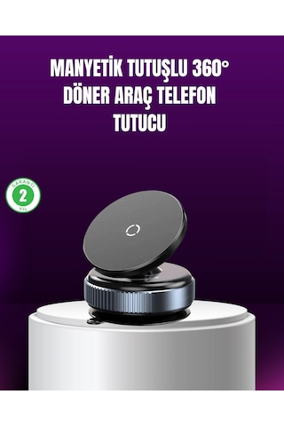 Araç İçi Manyetik Telefon Tutucu 360 Döner Vakumlu Stand