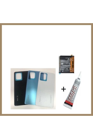 Kahveci.store Redmi Note 12 Uyumlu Arka Batarya Kapağı ,batarya 22 Çok Renkli