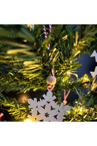 Büro Ev Partisi İçin Ahşap Yılbaşı Ağaç Süsü