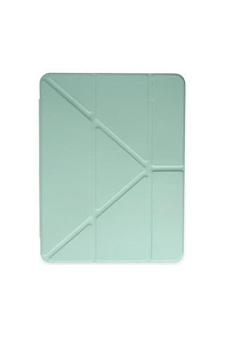 Apple iPad Uyumlu 2022 10.9 10.nesil Kılıf Kalemlikli Mars Tablet Kılıfı - Açık Yeşil Arka Kapak