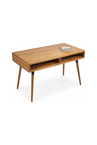 Mobenta Slot Desk Masif Çalışma & Laptop Masası, 2 Gözlü Depolama - 120 Cm, Tk Ahşap