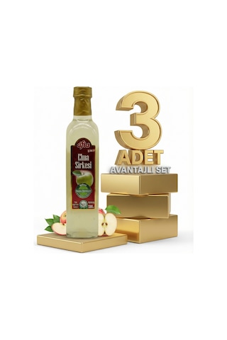 Afia Elma Sirkesi Cam Şişe 3x500 Ml