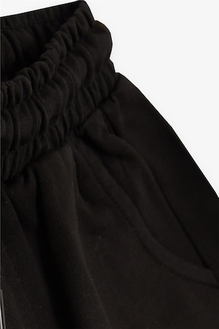 Breeze Girls & Boys Erkek Çocuk Şort Yazı Baskılı Bağcıklı Cepli 3-7 Yaş, Siyah