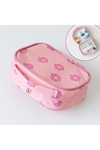 Mama Yoyo Greyfurt Desenli Seyahat İlaç Çantası Greyfurt