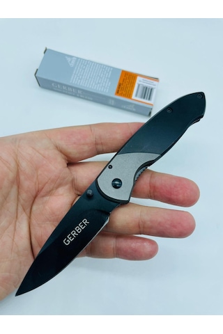 Gerber Marka Metal Kasa Küçükboy Mini Kamp Çakı //16cm-x31 Gri - Siyah